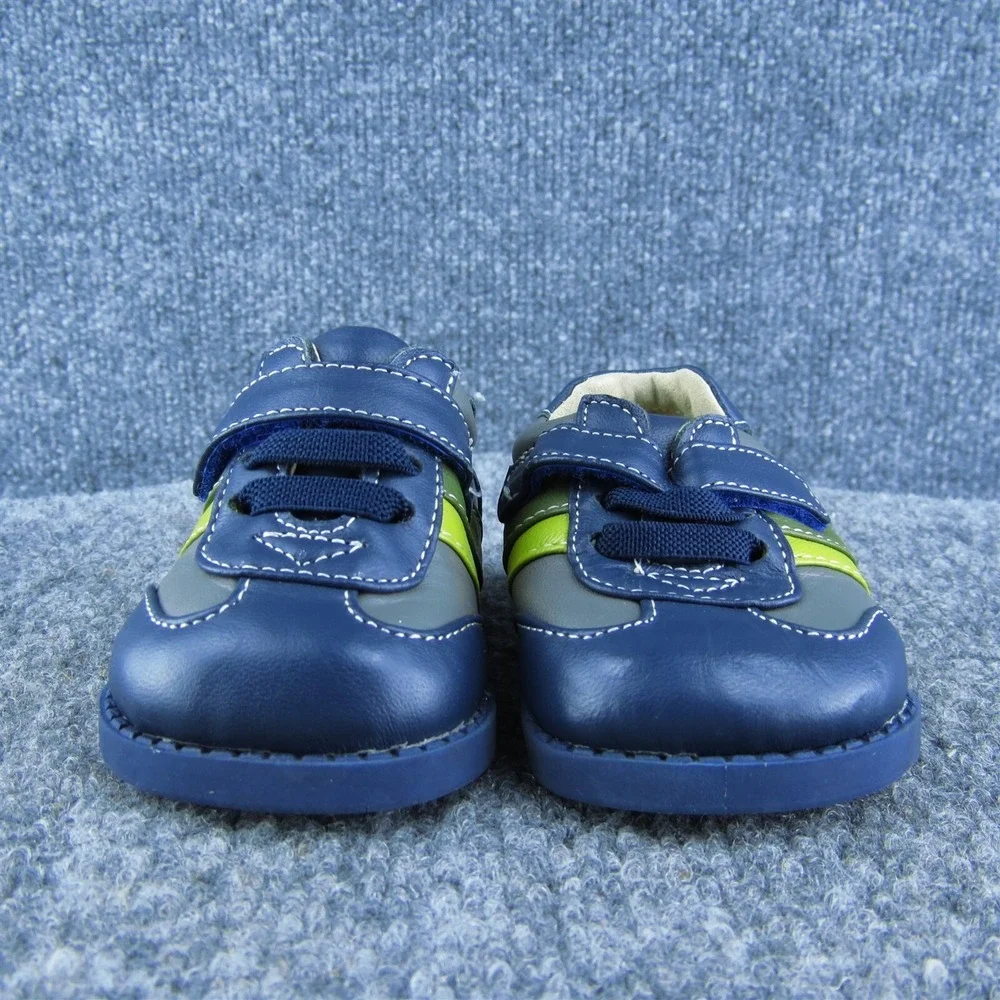 See Kai Run Boys Sneaker‎ Shoes Blue Leather Hook & Loop Size T 3 Medium